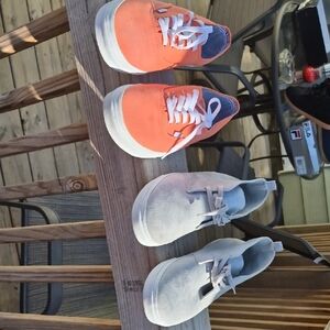 Vans Orange and Gray Athletic Shoes